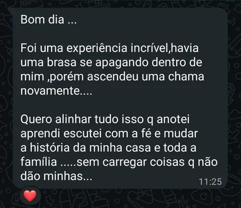 Depoimento de participante