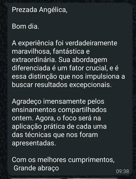 Depoimento de participante