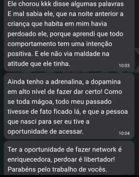 Depoimento de participante