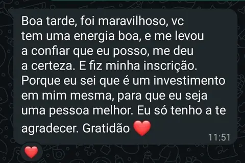 Depoimento de participante