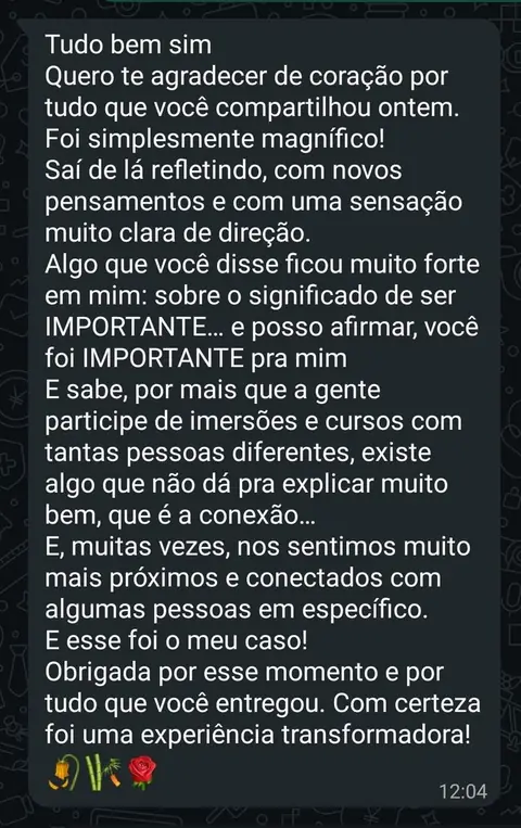 Depoimento de participante