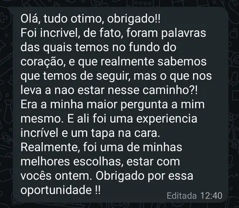 Depoimento de participante