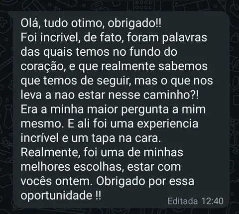 Depoimento de participante